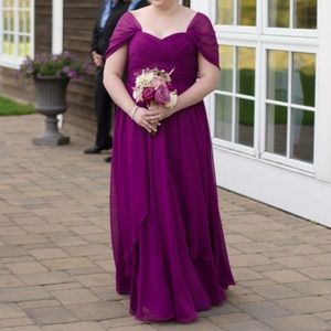 Strap less chiffon dress with cape attached